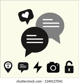 message heart vector icon