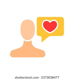 Message with hearts line icon. Relationship, love, date, Valentine's day, connection, marriage, family, feelings. Vector color icon on a white background for business and advertising.