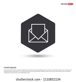 message Hexa White Background icon template - Free vector icon