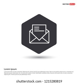 message Hexa White Background icon template - Free vector icon