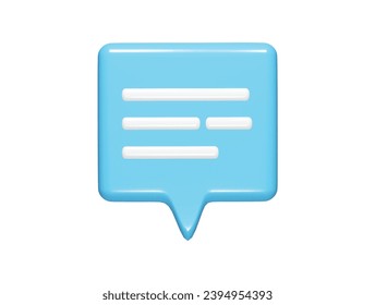 Message icon 3d element render