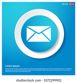 message icon Abstract Blue Web Sticker Button