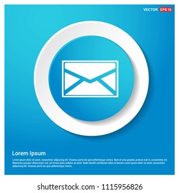 message icon Abstract Blue Web Sticker Button - Free vector icon
