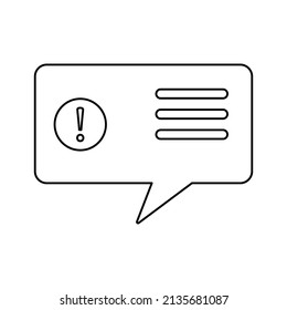 message icon, alert concept, vector illustration