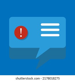 message icon, alert concept, vector illustration
