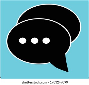 Message icon with blue back ground