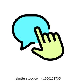 Message Icon, Chat Bubble Editable stroke. Communication linear icon. The symbol can denote Dialogue, speak. Vector illustration Isolated.