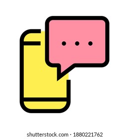 Message Icon, Chat Bubble Editable stroke. Communication linear icon. The symbol can denote Dialogue, speak. Vector illustration Isolated.