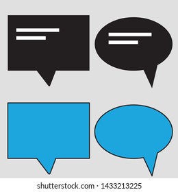 Message icon, Chat icon, comments icon, speech bubbles Icon vector flat design.