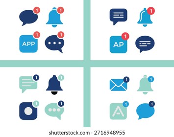 Message Icon,  Chat and Communication Symbol Vector
