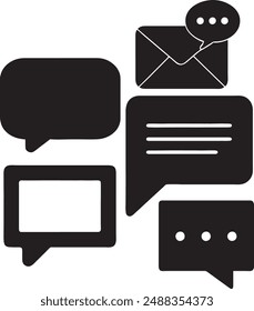 Message icon chat sign email 