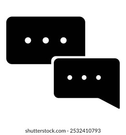 Message icon and Chat icon sing in black. social media comment button. SMS sign. Message symbol. vector illustration.