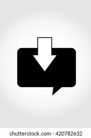 Message icon. Chat icon. Speech bubble icon. Vector illustration