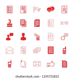 Message icon. collection of 25 message filled and outline icons such as chatting man, old phone, phone, document, paper, user. editable message icons for web and mobile.
