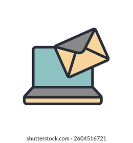 Message icon collection .design style with background