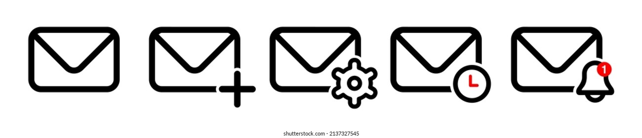colección de iconos de mensajes, icono de corrección de mensajes, vector de icono sobre