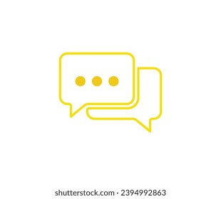 Message icon. Collection of vector symbol on white background. Vector illustration.