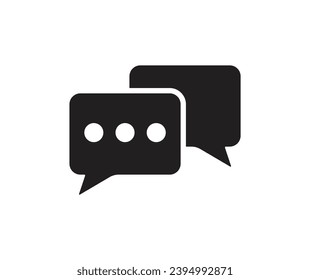 Message icon. Collection of vector symbol on white background. Vector illustration.