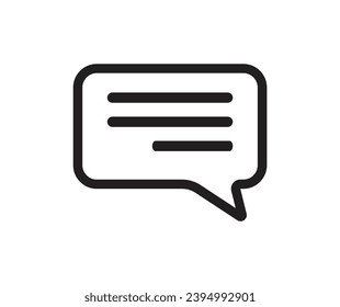 Message icon. Collection of vector symbol on white background. Vector illustration.