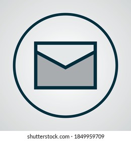 Message icon colored line symbol. Premium quality isolated letter element in trendy style.