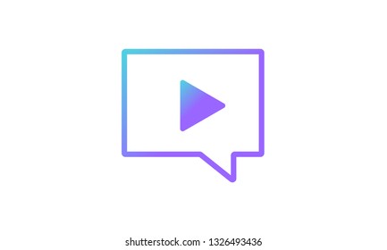message icon concept, entertainment message icon concept. modern gradient style vector icon