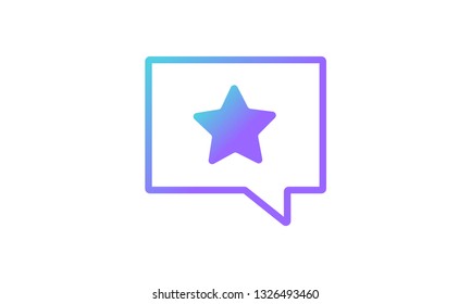 message icon concept, favorite message icon concept. modern gradient style vector icon