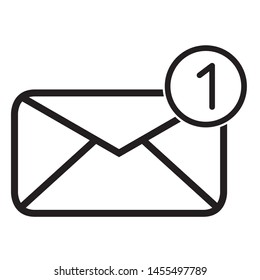 Message icon design. Envelope icon design. Sms vector icon. Email outline style icon. Vector illustration.