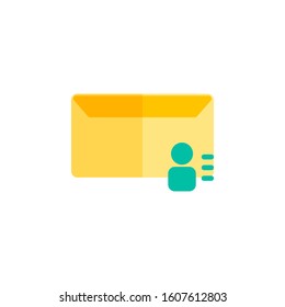 message icon design flat style, mail icon, contact icon, logo and presentation template