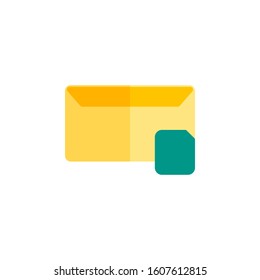 message icon design flat style, mail icon, document icon, logo and presentation template