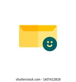 message icon design flat style, mail icon, sticker icon, logo and presentation template