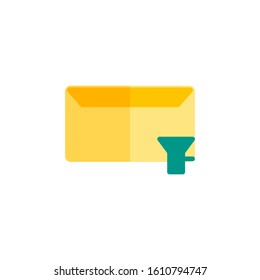 message icon design flat style, filter icon, logo and presentation template