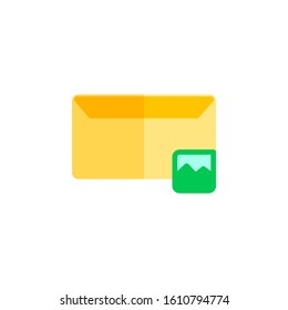 message icon design flat style, image icon, logo and presentation template
