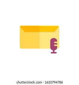 message icon design flat style, sound icon, logo and presentation template