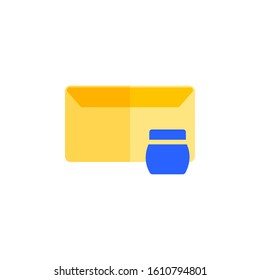 message icon design flat style, trash icon, full icon, logo and presentation template