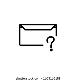 message icon design line style, question icon, logo and presentation template