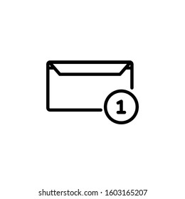message icon design line style, notification icon, logo and presentation template