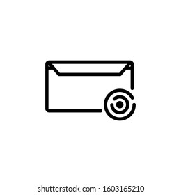 message icon design line style, fingerprint icon, logo and presentation template