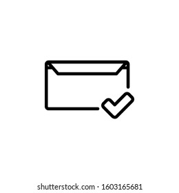message icon design line style, success icon, logo and presentation template