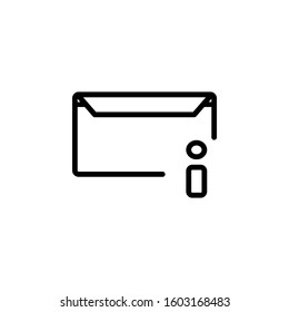 message icon design line style, about icon, logo and presentation template