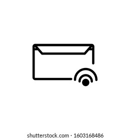 message icon design line style, wireless icon, logo and presentation template