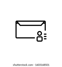message icon design line style, contact icon, logo and presentation template
