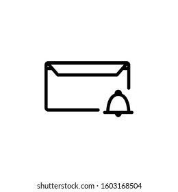 message icon design line style, notification icon, logo and presentation template