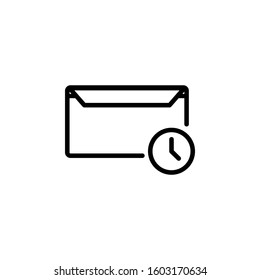 message icon design line style, pending icon, logo and presentation template