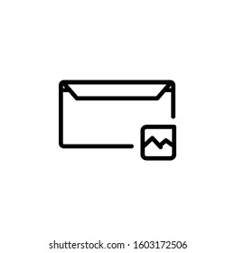 message icon design line style, image icon, logo and presentation template