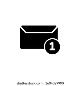 message icon design solid style, notification icon, logo and presentation template