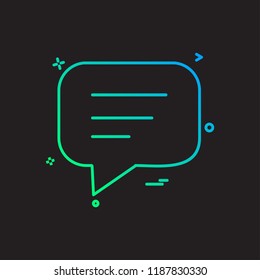Message icon design vector