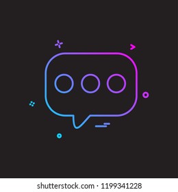 Message icon design vector