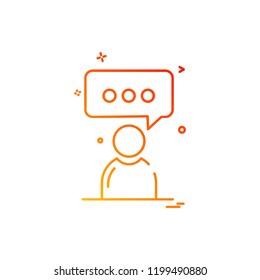 Message icon design vector