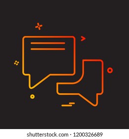 Message icon design vector