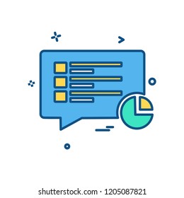 Message icon design vector